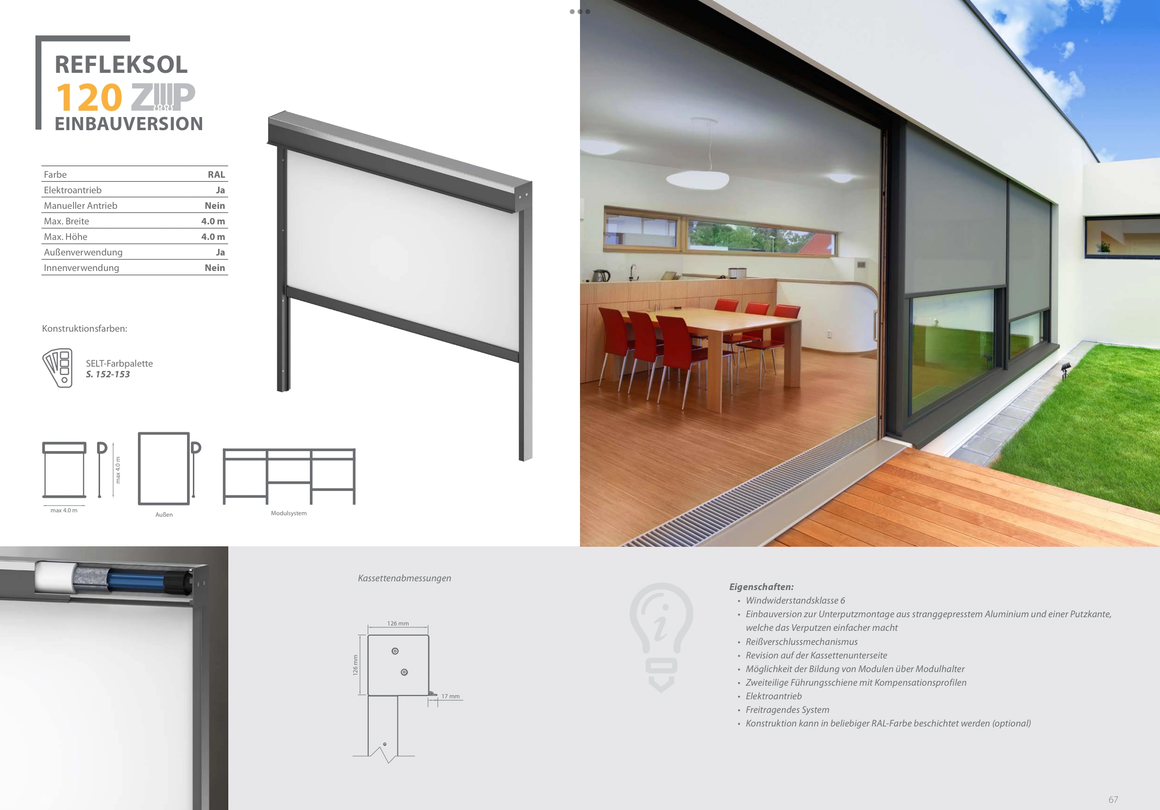 Refleksol 120 ZiiP Einbauversion (Dining Area)